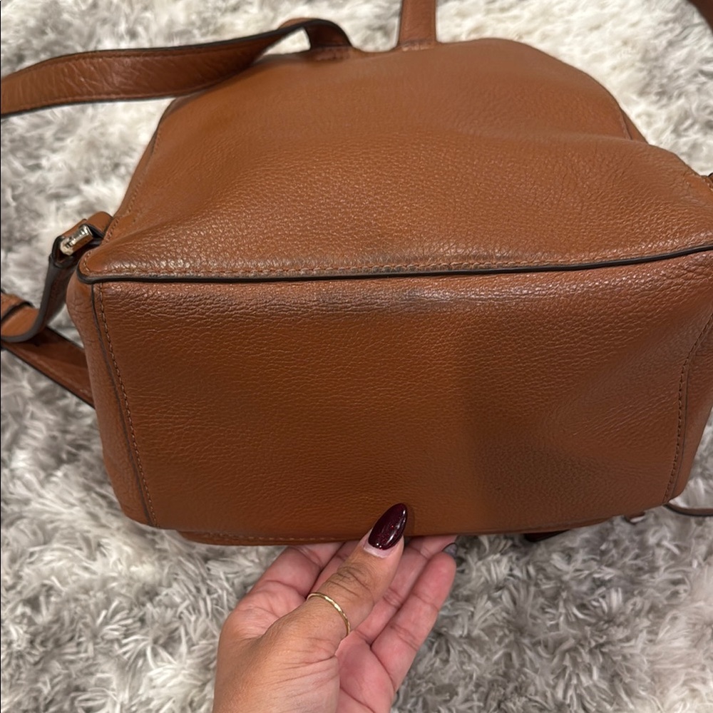 Kate Spade Cognac Leather Mini Backpack - Picture 12 of 16
